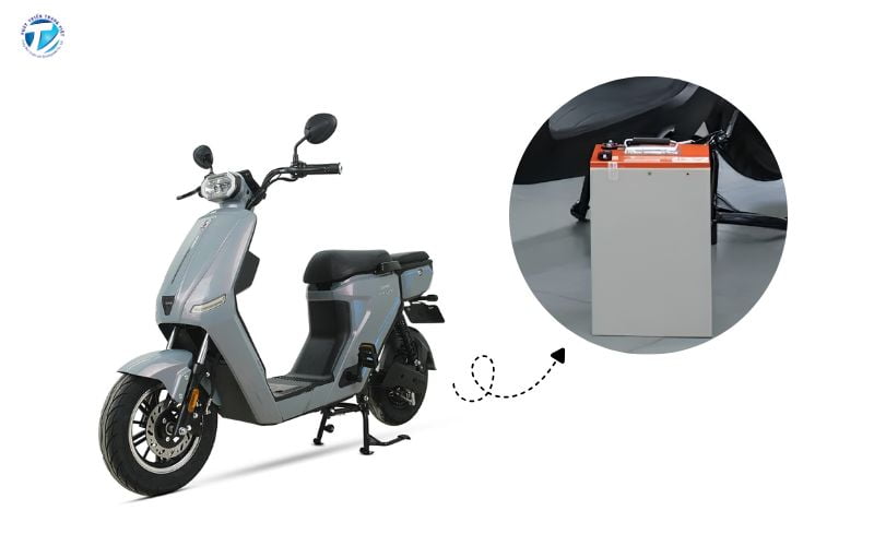 Xe máy điện Espero có thể sử dụng hệ thống ắc quy chì kín khí hoặc pin lithium hiện đại